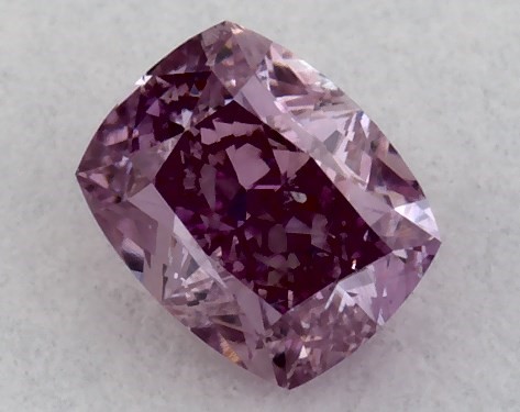 GIA 0.25 Carat Fancy Intense Pink Purple-SI2 Cushion Modified Cut Diamond